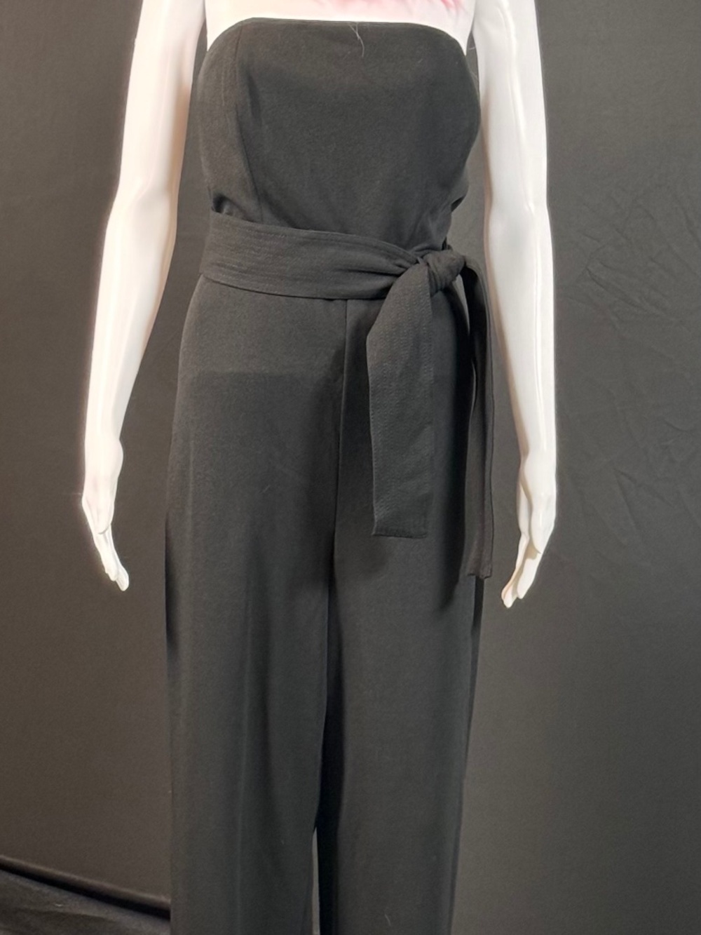 WHBM, Black Strapless Jumpsuit